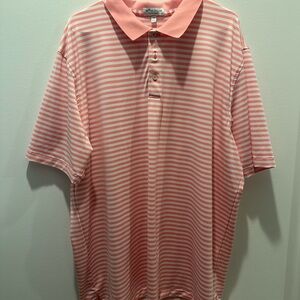Men's Pink Striped Polo Shirt